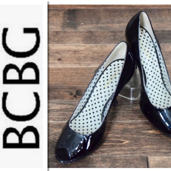BCBGirls Shoes - BCBG Girls Patent Leather Peep Toe Shoe - 6.5B